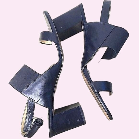 Adrienne Vittadini Strappy Black Leather Sandals size 9.5 - Picture 8 of 12